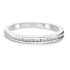 Anillo Diamantes Chloe 0.18 Oro Blanco