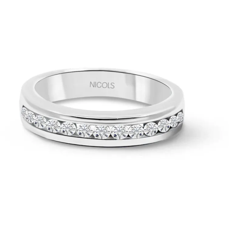 Anillo Diamantes Chloe 0.45 Oro Blanco