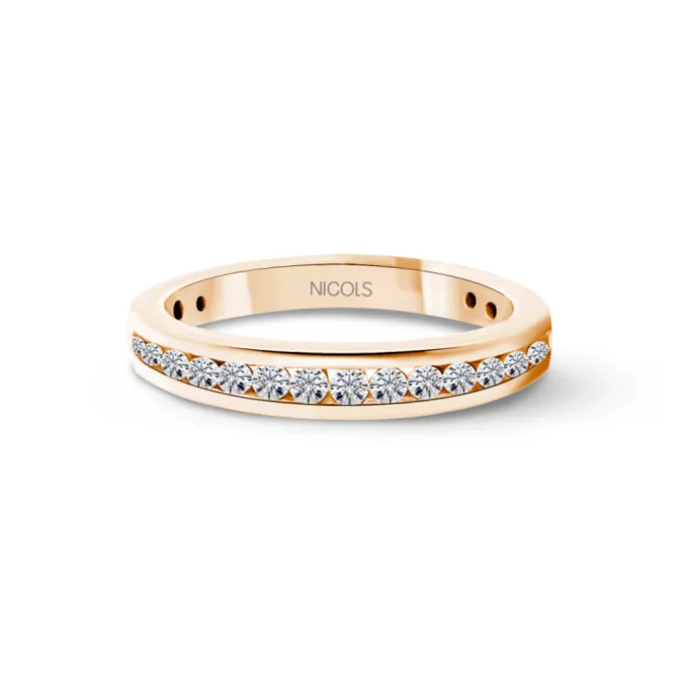 Anillo Diamantes Chloe 0,35 Oro Rosa