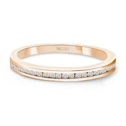 Anillo Diamantes Chloe 0.18 Oro Rosa
