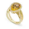 Anillo Diamantes Citrino Aires Del Este