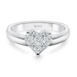 Anillo Diamantes Corazón Love 0.52