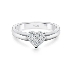 Anillo Diamantes Corazón Love 0.30