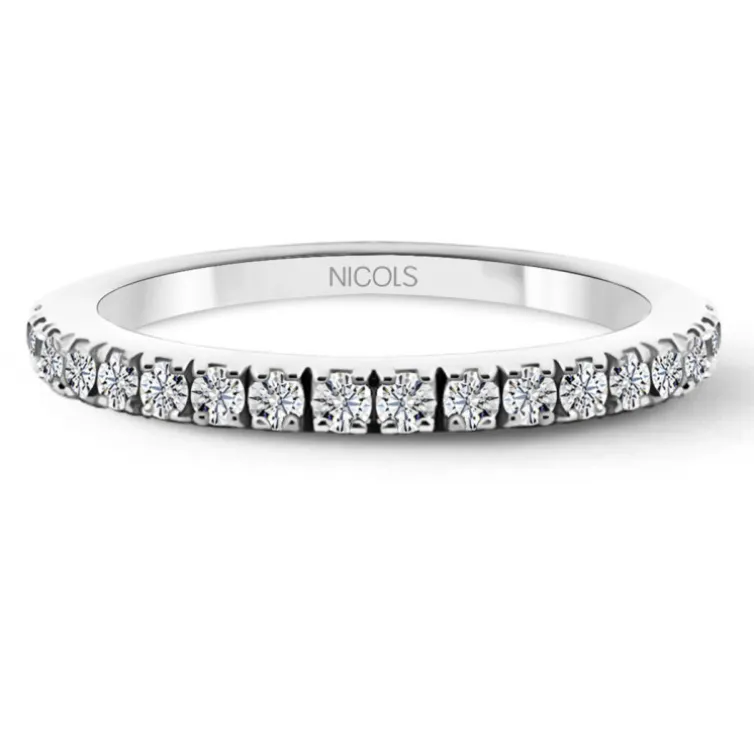 Anillo Diamantes Dafne Band Oro Blanco