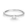 Anillo Diamantes Delphina 0.18 Talla Esmeralda Oro Blanco