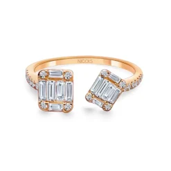 Anillo Diamantes Electra 0.65 Tu Y Yo Oro Rosa