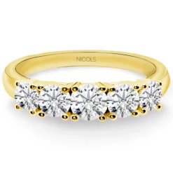 Anillo Diamantes Eloise 0.95 Oro Amarillo
