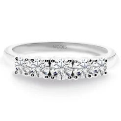 Anillo Diamantes Eloise 0.70 Oro Blanco
