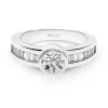 Anillo Diamantes Emily 0.85 Oro Blanco
