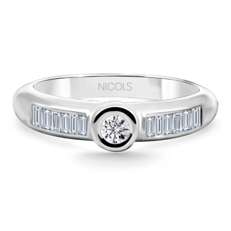 Anillo Diamantes Emily Oro Blanco 0,40ct