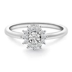 Anillo Diamantes Margarita 0.15