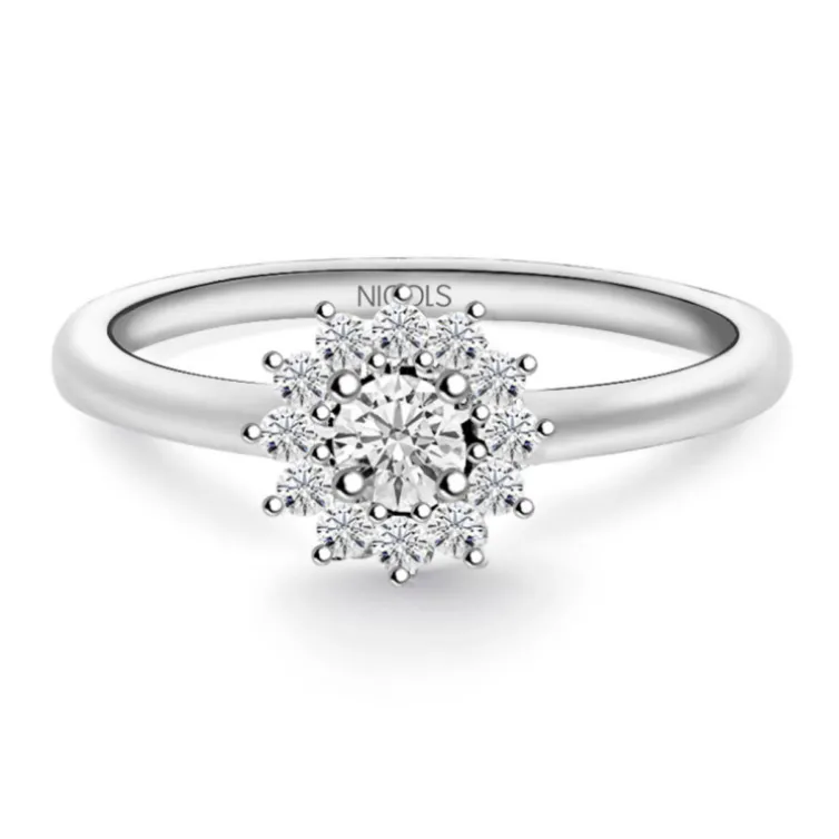 Anillo Diamantes Margarita 0.15