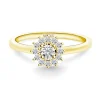 Anillo Diamantes Margarita 0.15 Oro Amarillo