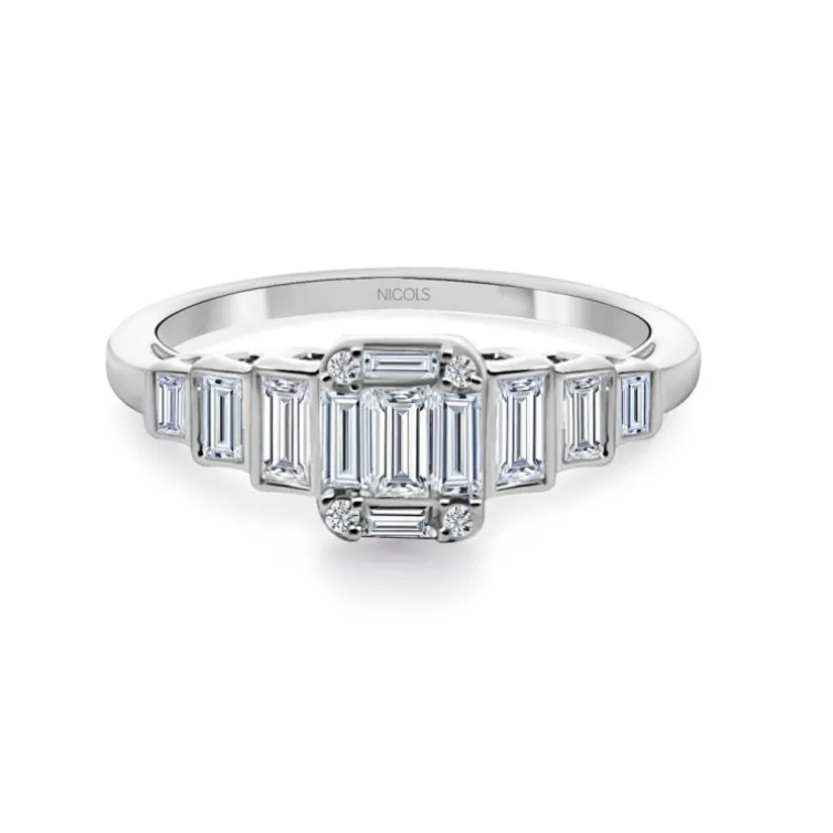 Anillo Diamantes Minerva 0.65Ct Oro Blanco