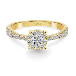Anillo Diamantes Noa 0.48 Oro Amarillo