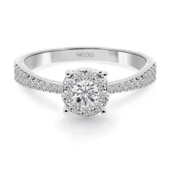 Anillo Diamantes Noa 0.48 Oro Blanco