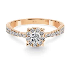Anillo Diamantes Noa 0.48 Oro Rosa