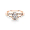 Anillo Diamantes Olivia 0.55 Oro Rosa