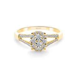 Anillo Diamantes Olivia 0.55 Oro Amarillo
