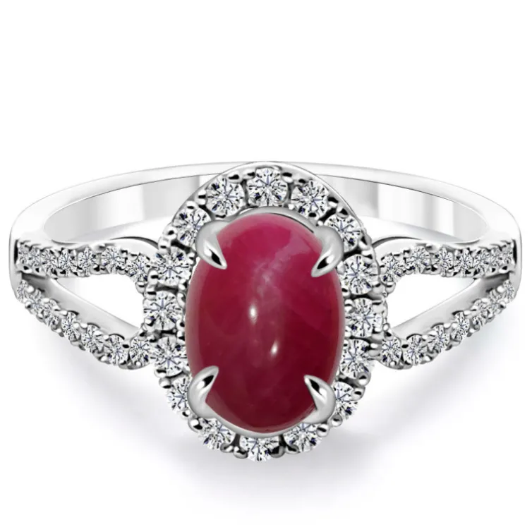 Anillo Diamantes Rubí Royal Jewels