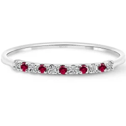 Anillo Diamantes Rubi Azalea 0.04 Oro Blanco