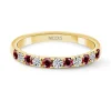 Anillo Diamantes Rubís Azalea Oro Amarillo