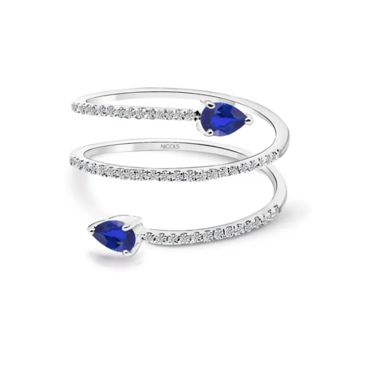 Anillo Diamantes Spiral Rings