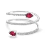 Anillo Diamantes Spiral Rings