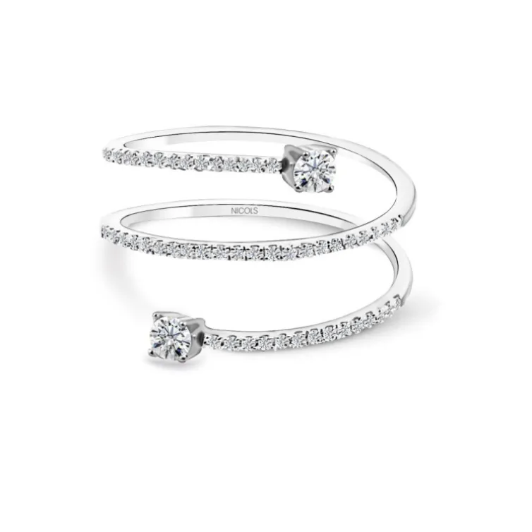 Anillo Diamantes Spiral Rings