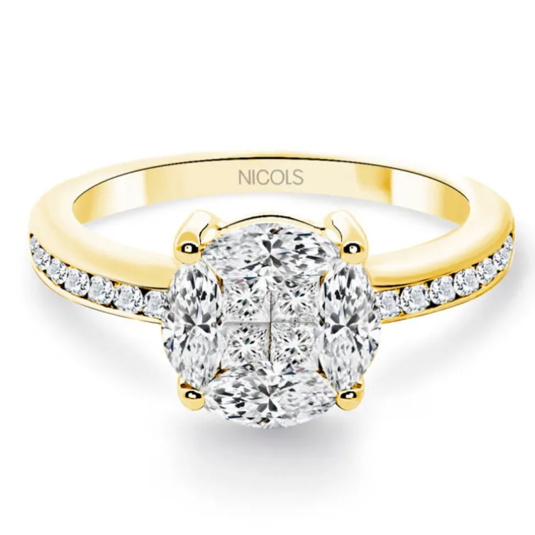 Anillo diamantes Spring Love Oro Amarillo