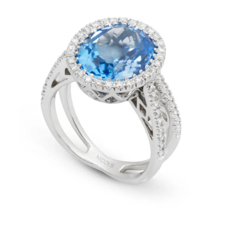 Anillo Diamantes Topacio Aires Del Este