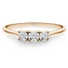 Anillo Diamantes Trilogy 0.50 Ct Oro Rosa