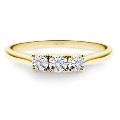 Anillo Diamantes Trilogy 0.50 Ct Oro Amarillo