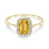 Anillo Diamantes y Citrino Candy