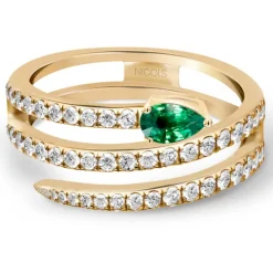 Anillo Diamantes y Esmeralda Delicia