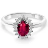 Anillo Diamantes y Rubi Dalia 0.50
