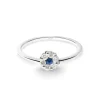 Anillo Diamantes y Zafiro Camelia 0.11