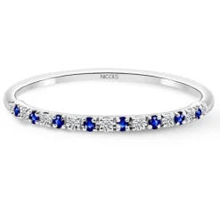 Anillo Diamantes Zafiro Azalea 0.06 Oro Blanco