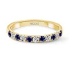 Anillo Diamantes Zafiros Azalea Oro Amarillo