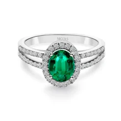 Anillo Esmeralda Orla Dalia 0.80