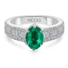 Anillo Esmeralda Oval Diamantes Lola 1,00 Quilates