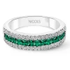 Anillo Esmeralda Princesa y Diamantes Amelia 0.30
