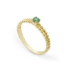 Anillo Esmeralda Solitario Bolitas