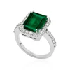 Anillo Esmeralda Sunset Rectangle 3.88Ct Oro Blanco