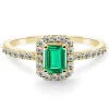 Anillo Esmeralda Sunset Rectangle 0.40Ct Oro Amarillo