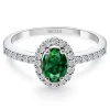 Anillo Esmeralda Verde Dalia Sunset 0.60