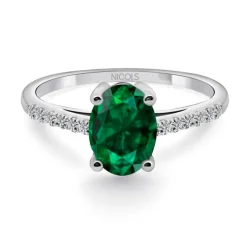 Anillo Esmeralda verde Lola 1.50