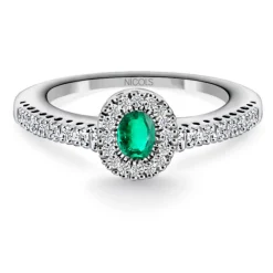 Anillo Esmeralda y Diamantes Diamond Colour