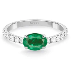 Anillo Esmeralda y Diamantes Lolita 0.45