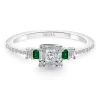 Anillo Esmeralda y Diamantes Princess